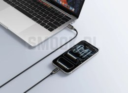 Kabel płaski USB C do USB C VEGER PD 5A 240W 1,5 m CC2-MTB czarny