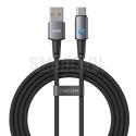 Kabel z diodą LED USB A do USB C VEGER PD 3A 66W 1,2 m AC1-ZSD czarny