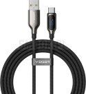 Kabel z wyświetlaczem LED USB A do USB C VEGER PD 3A 66W 1,2 m AC1-XHJ czarny