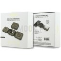 Ładowarka indukcyjna 3w1 zgodna z MagSafe 15W GUESS GUE005440 brązowa