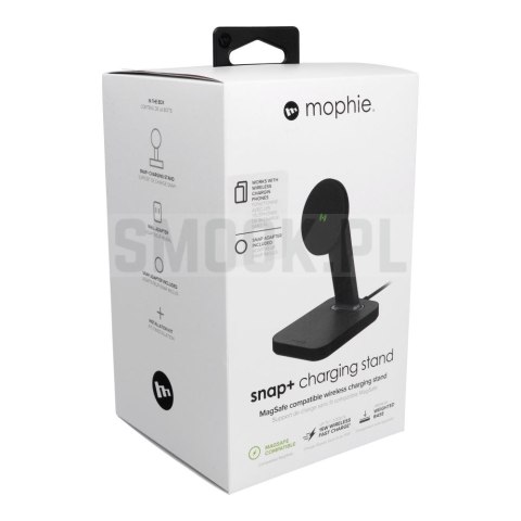 Ładowarka indukcyjna Mophie 15W zgodna z MagSafe Snap+ czarna