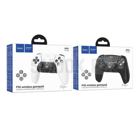 Pad bezprzewodowy do PS5 kompatybilny z grami PS5/PS4 Hoco GA32 biały