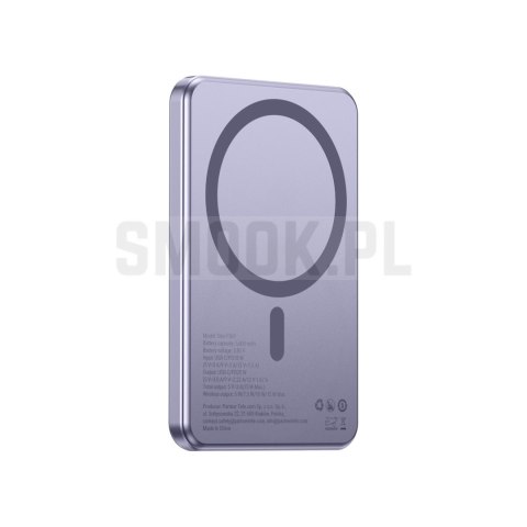 Powerbank zgodny z MagSafe Forcell F-Energy Slim F5K9 QC4.0 PD3.0 15W 5000 mAh fioletowy 0INT