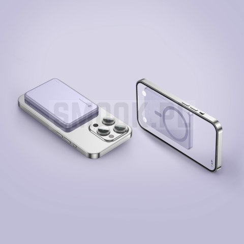 Powerbank zgodny z MagSafe Forcell F-Energy Slim F5K9 QC4.0 PD3.0 15W 5000 mAh fioletowy 0INT