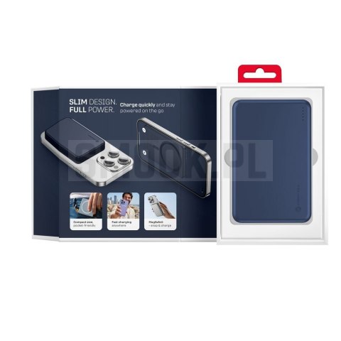 Powerbank zgodny z MagSafe Forcell F-Energy Slim F5K9 QC4.0 PD3.0 15W 5000 mAh granatowy 0INT
