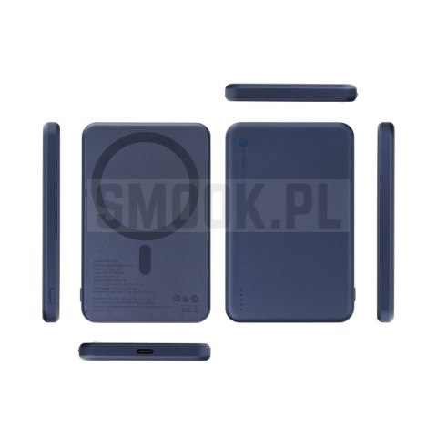 Powerbank zgodny z MagSafe Forcell F-Energy Slim F5K9 QC4.0 PD3.0 15W 5000 mAh granatowy 0INT