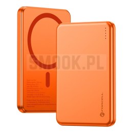 Powerbank zgodny z MagSafe Forcell F-Energy Slim F5K9 QC4.0 PD3.0 15W 5000 mAh pomarańczowy 0INT