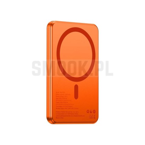 Powerbank zgodny z MagSafe Forcell F-Energy Slim F5K9 QC4.0 PD3.0 15W 5000 mAh pomarańczowy 0INT