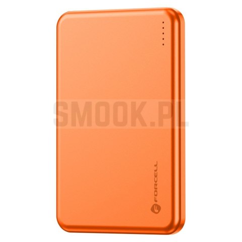 Powerbank zgodny z MagSafe Forcell F-Energy Slim F5K9 QC4.0 PD3.0 15W 5000 mAh pomarańczowy 0INT