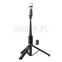 Selfie stick tripod z pilotem bezprzewodowym + światłem LED Hoco K34 czarny