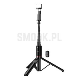 Selfie stick tripod z pilotem bezprzewodowym + światłem LED Hoco K34 czarny