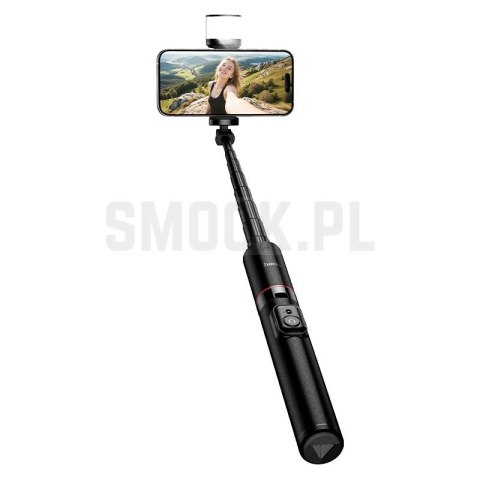 Selfie stick tripod z pilotem bezprzewodowym + światłem LED Hoco K34 czarny