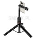 Selfie stick tripod z pilotem bezprzewodowym + światłem LED Hoco K34 czarny