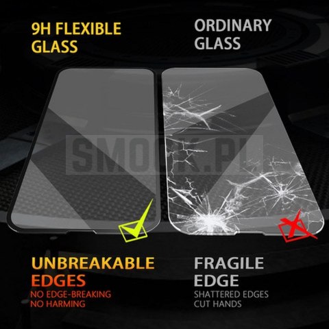 Szkło hybrydowe Bestsuit Flexible 5D Full Glue do iPhone 17 Pro / 18 Pro czarny