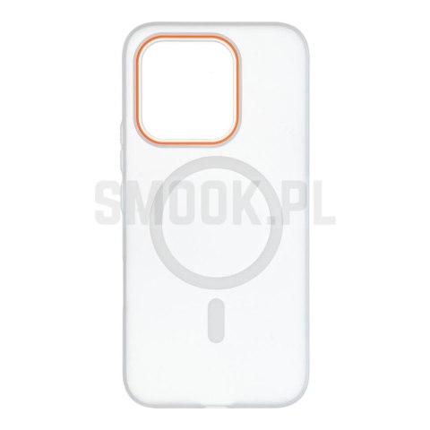Etui na Honor 600 LITE Go Orange zgodne z MagSafe transparentne