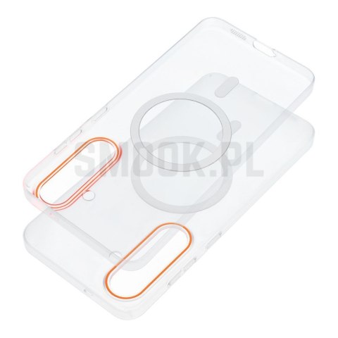 Etui na Honor 600 LITE Go Orange zgodne z MagSafe transparentne
