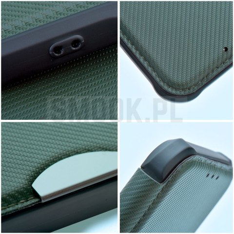 Etui z klapką na Samsung A27 Razor Book ciemnozielone
