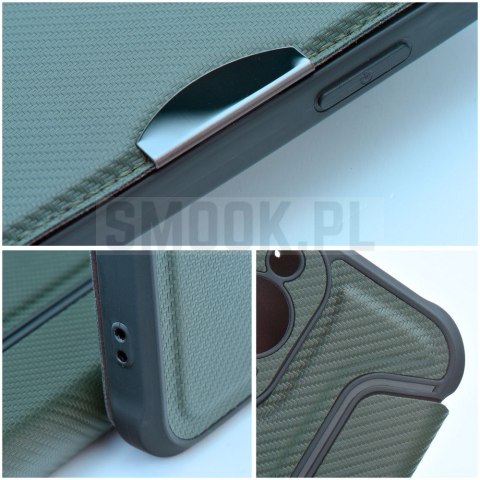 Etui z klapką na Samsung A27 Razor Book ciemnozielone