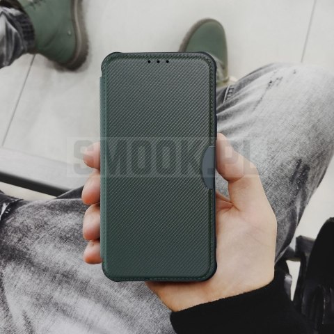 Etui z klapką na Samsung A27 Razor Book ciemnozielone