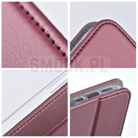 Etui z klapką na Samsung A27 Smart Magneto burgundowe