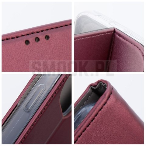 Etui z klapką na Samsung A27 Smart Magneto burgundowe