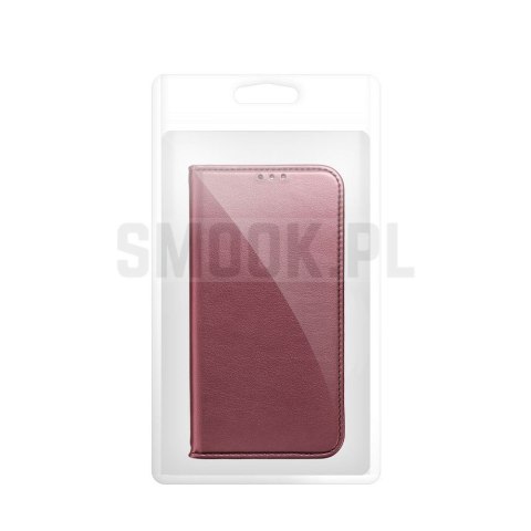 Etui z klapką na Samsung A27 Smart Magneto burgundowe