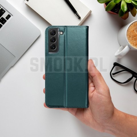 Etui z klapką na Samsung A27 Smart Magneto ciemnozielony