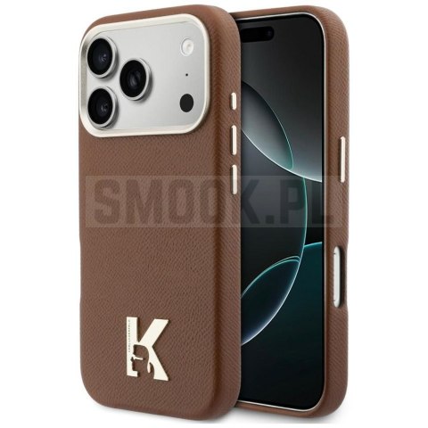 KARL LAGERFELD futerał do IPHONE 17 Pro Max kompatybilny z MagSafe KLHMP17X5PGFKHGW (Karl Head Logo) brązowy
