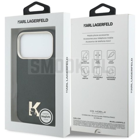 KARL LAGERFELD futerał do IPHONE 17 Pro kompatybilny z MagSafe KLHMP17L5PGFKHGK (Karl Head Logo) czarny