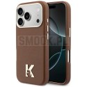 KARL LAGERFELD futerał do IPHONE 17 Pro kompatybilny z MagSafe KLHMP17L5PGFKHGW (Karl Head Logo) brązowy