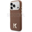 KARL LAGERFELD futerał do IPHONE 17 Pro kompatybilny z MagSafe KLHMP17L5PGFKHGW (Karl Head Logo) brązowy