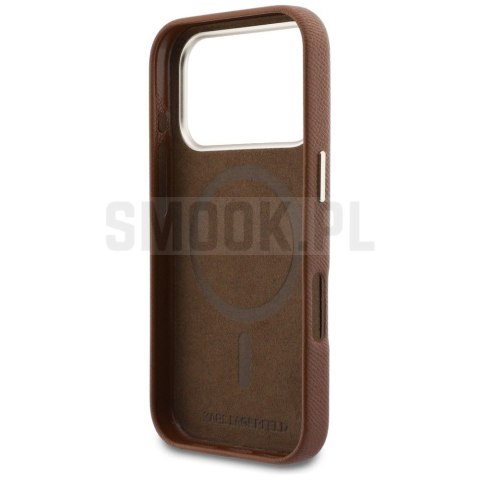 KARL LAGERFELD futerał do IPHONE 17 Pro kompatybilny z MagSafe KLHMP17L5PGFKHGW (Karl Head Logo) brązowy