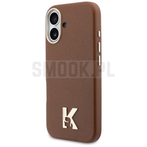 KARL LAGERFELD futerał do IPHONE 17 kompatybilny z MagSafe KLHMP17S5PGFKHGW (Karl Head Logo) brązowy