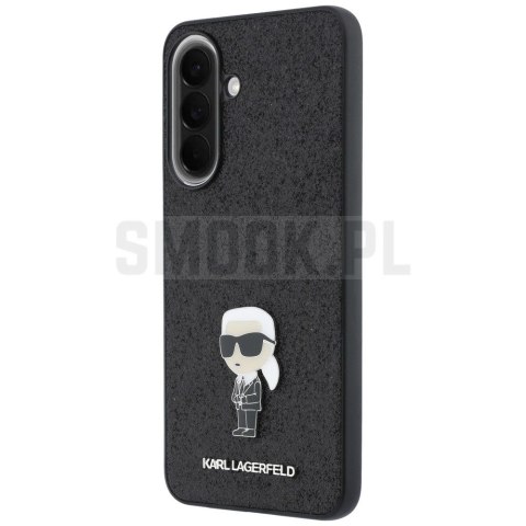 KARL LAGERFELD futerał do SAMSUNG A37 KLHCSA37GKNPSK (Fixed Glitter Ikonik Logo Metal Pin) czarny