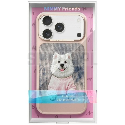 NIMMY futerał GENTLE PETS SERIES DOG kompatybilny z MagSafe do IPHONE 17 Pro Max różowy