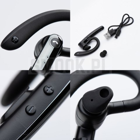 Słuchawka bezprzewodowa mono (ENC, Multipoint, BT 6.0 + EDR, 90mah) FORCELL Orion Slim czarny 0INT