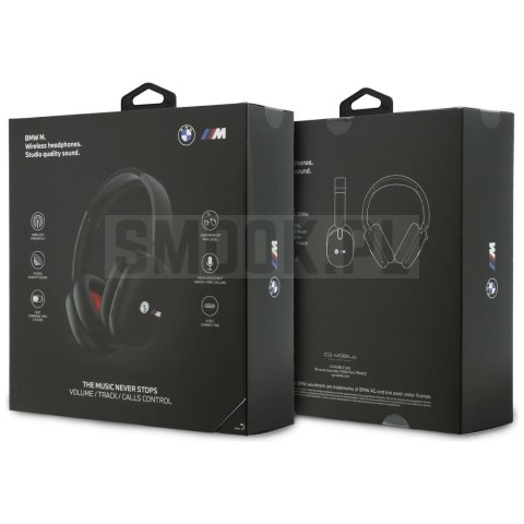 Słuchawki bezprzewodowe nauszne BMW Printed Logos BMW001126 czarne