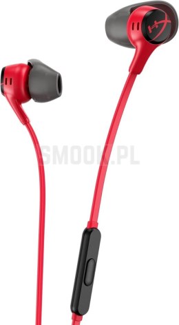 Słuchawki przewodowe douszne Jack 3,5 mm HyperX Cloud Earbuds 2 1,2 m czerwone