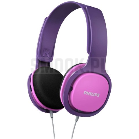 Słuchawki przewodowe nauszne Jack 3,5 mm Philips SHK2000PK/00 różowe