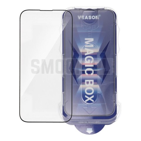 Szkło Hartowane 6D Pro Veason Easy-Install Glass + Aplikator - do Iphone 18 czarny
