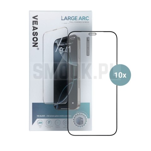 Szkło Hartowane 6D Pro Veason Glass (SET 10in1) - do Iphone 17 Pro / 18 Pro czarny
