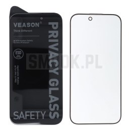 Szkło Hartowane 6D Pro Veason Privacy Glass - do Iphone 18 Pro czarny