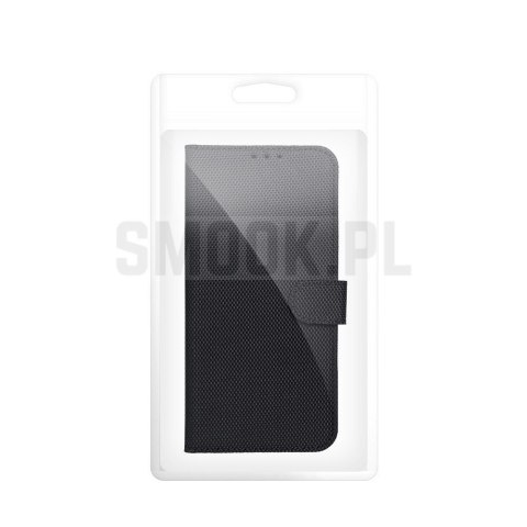 Etui z klapką na Honor 600 PRO 4Card RFID antykradzieżowe tech fabric czarne