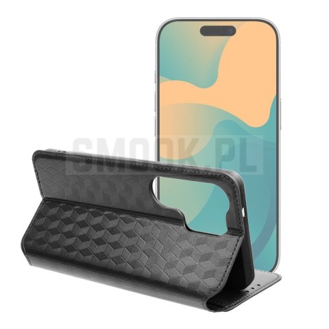 Etui z klapką na Motorola G17 Cubic Book czarne