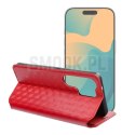Etui z klapką na Motorola G17 Cubic Book czerwone