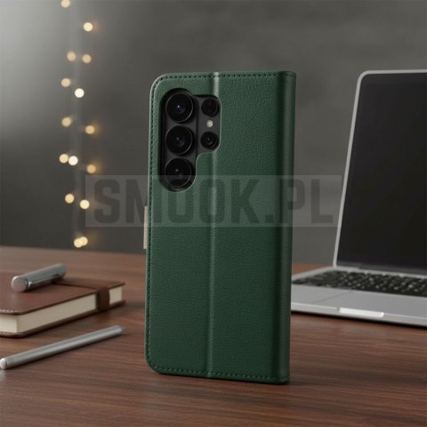 Etui z klapką na Motorola G17 POWER Split Book zielono-złote