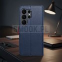 Etui z klapką na Motorola G17 Split Book granatowo-czerwone