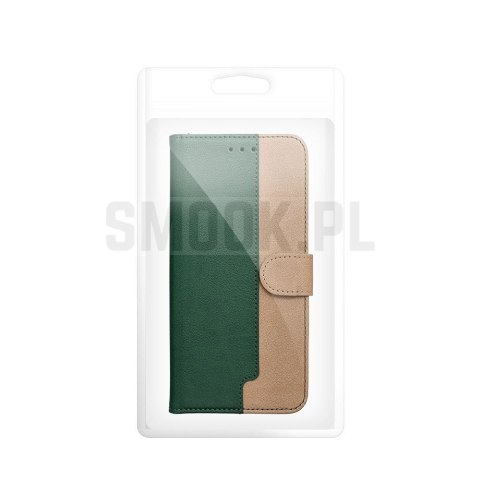 Etui z klapką na Motorola G17 Split Book zielono-złote