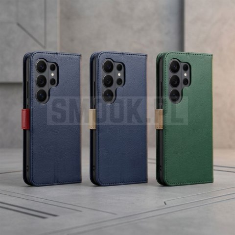Etui z klapką na Motorola G37 POWER Split Book granatowo-kremowe