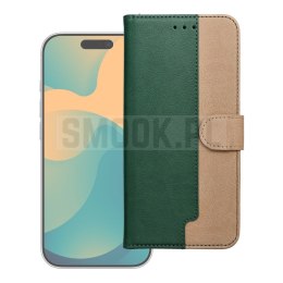Etui z klapką na Motorola G37 POWER Split Book zielono-złote